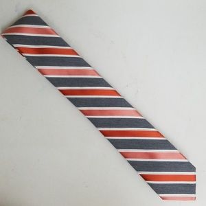 Grey and orange man's tie, EUC